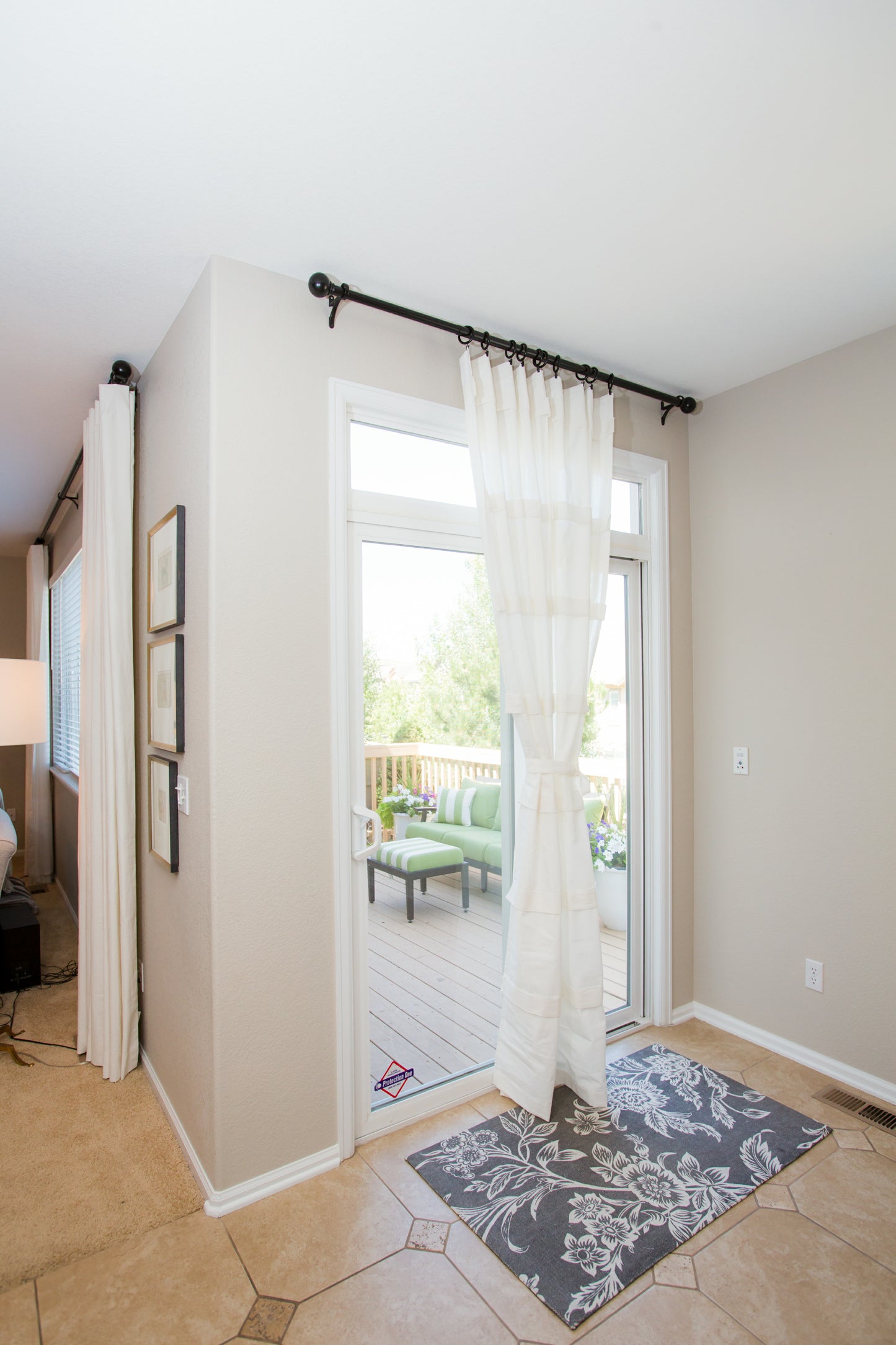 Off White Sliding Glass Door Curtain Shade Price 1 panel