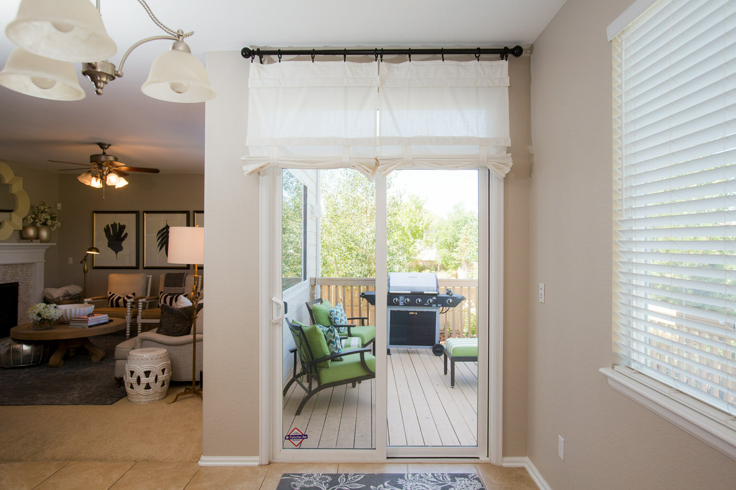 Off White Sliding Glass Door Curtain Shade Price 1 panel