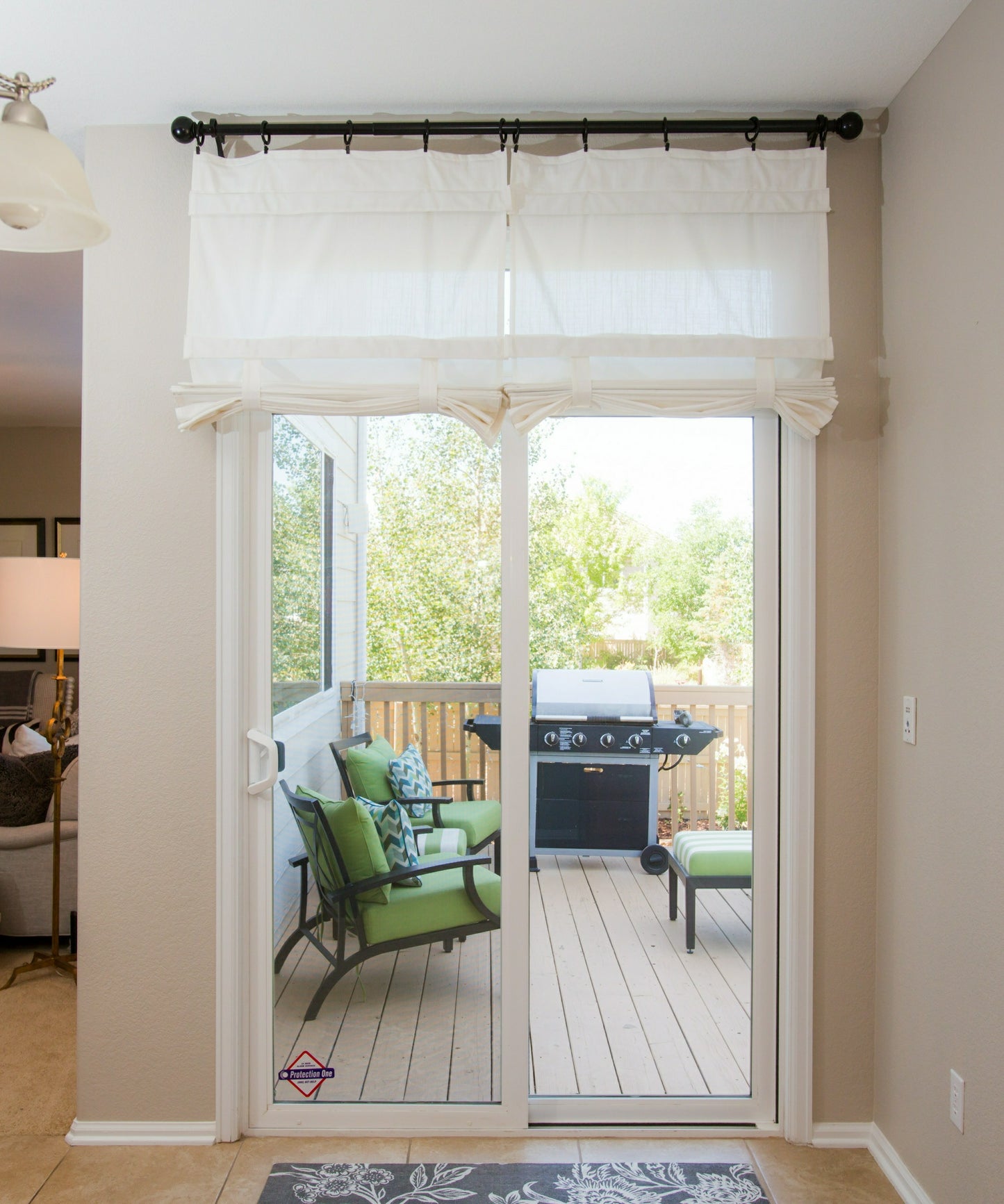 Off White Sliding Glass Door Curtain Shade Price 1 panel