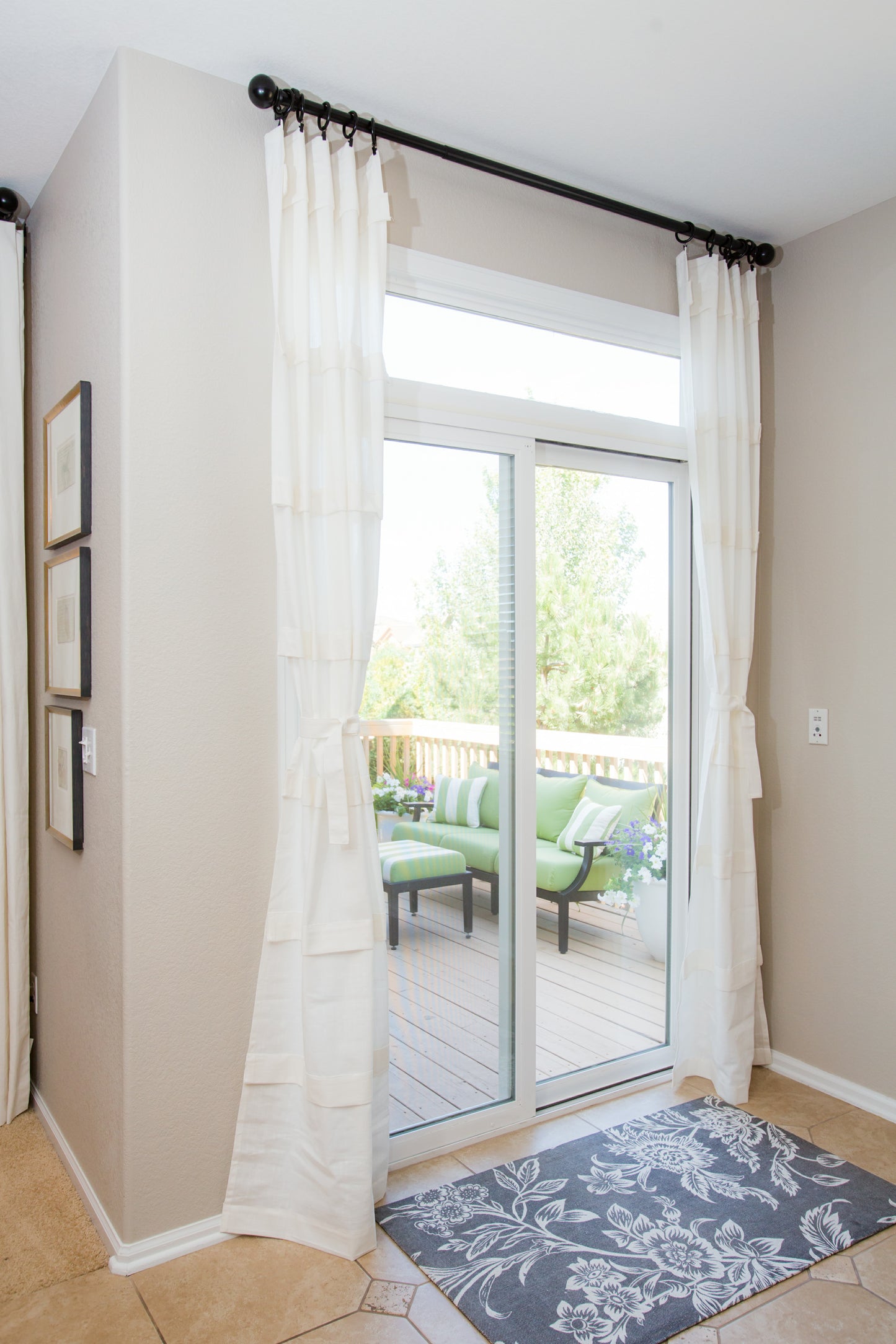 Off White Sliding Glass Door Curtain Shade Price 1 panel