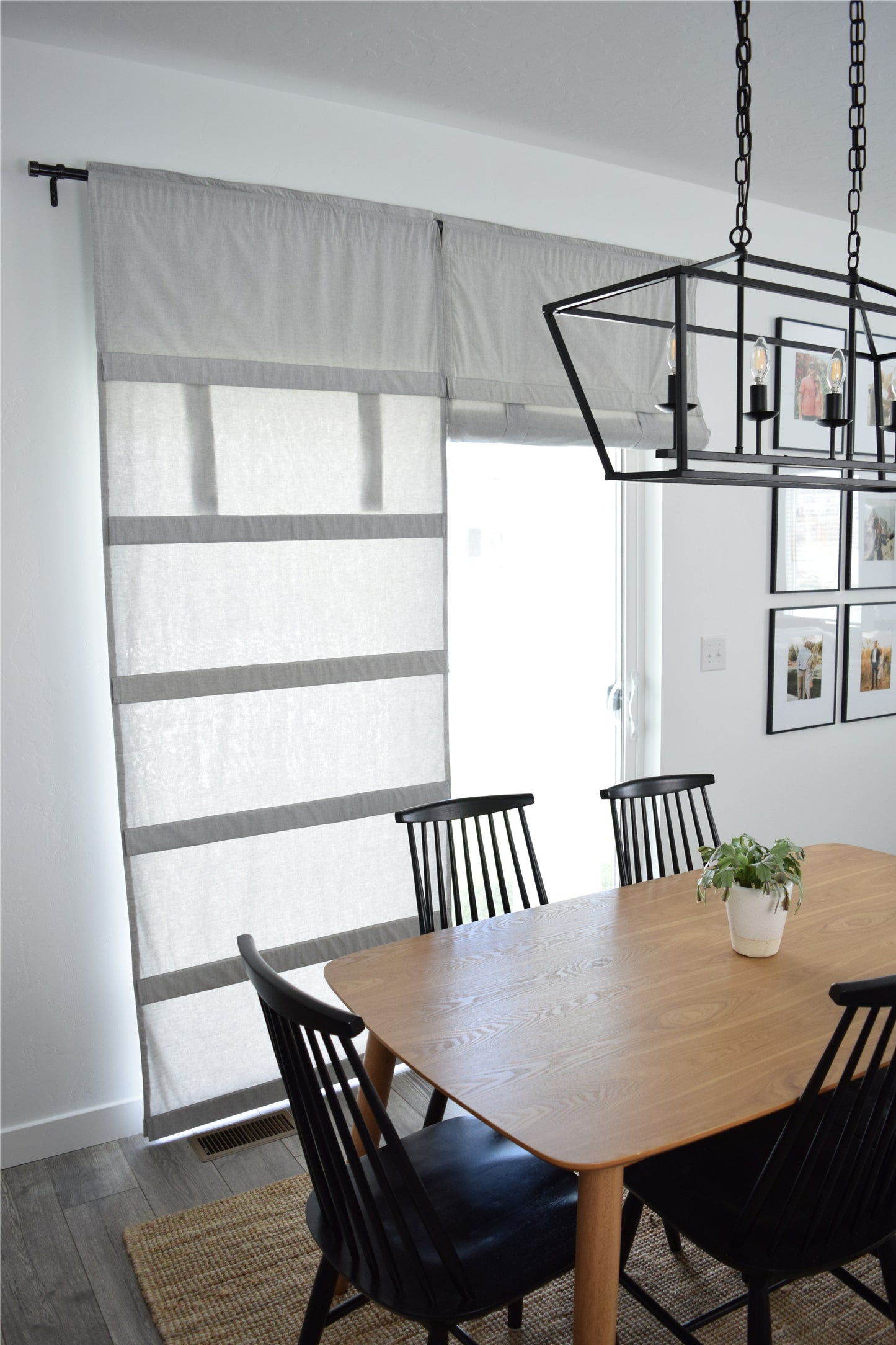 Light Gray Soft Cotton Sliding Glass Door Curtain Shade Price 1 panel