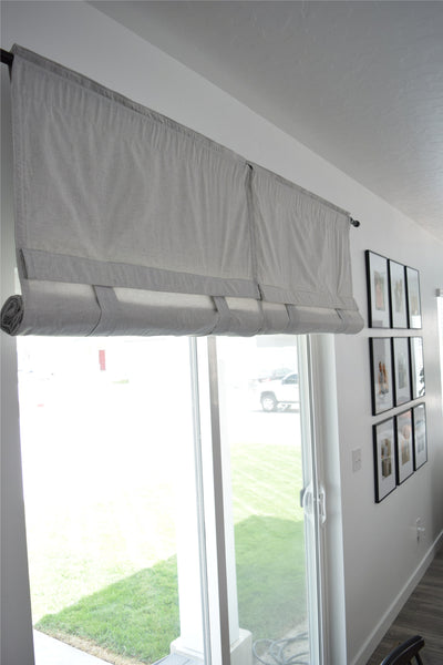 Light Gray Soft Cotton Sliding Glass Door Curtain Shade Price 1 panel