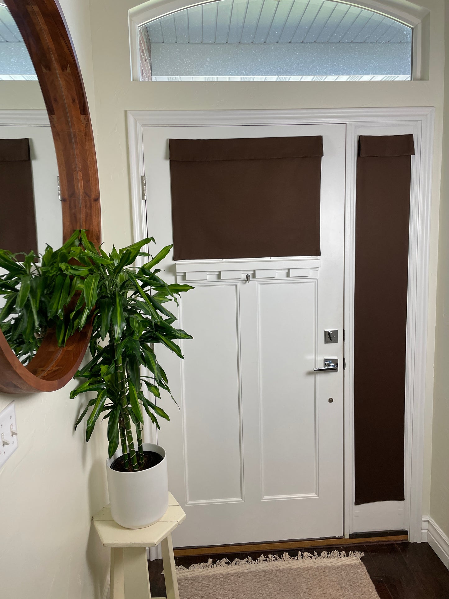 Brown Chocolate Small Front Door or Sidelight Curtains Room Darkening 1 panel
