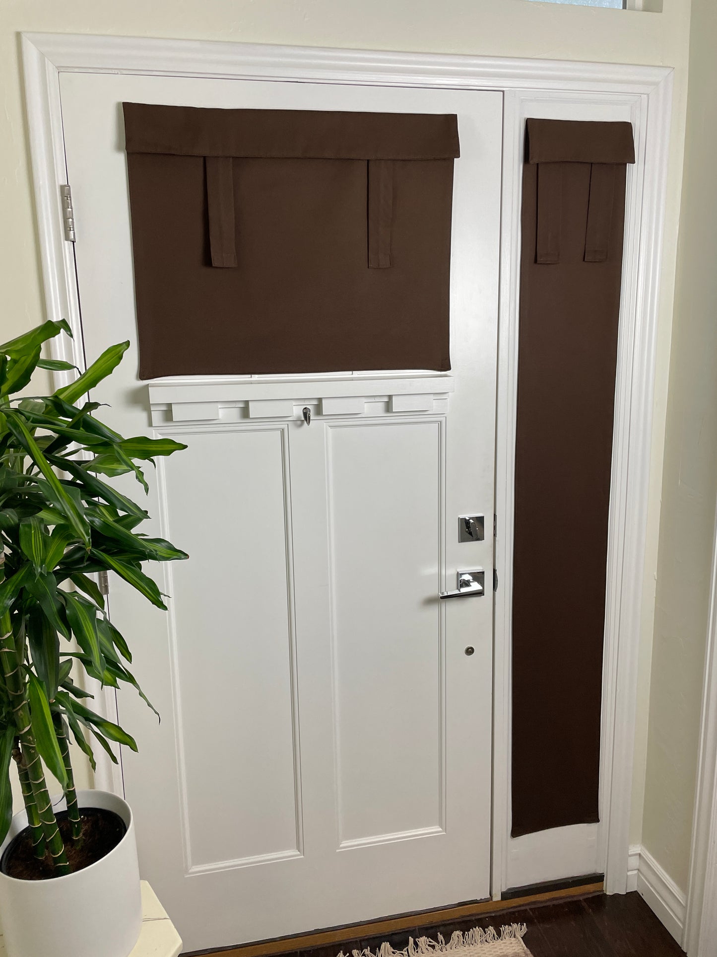 Brown Chocolate Small Front Door or Sidelight Curtains Room Darkening 1 panel