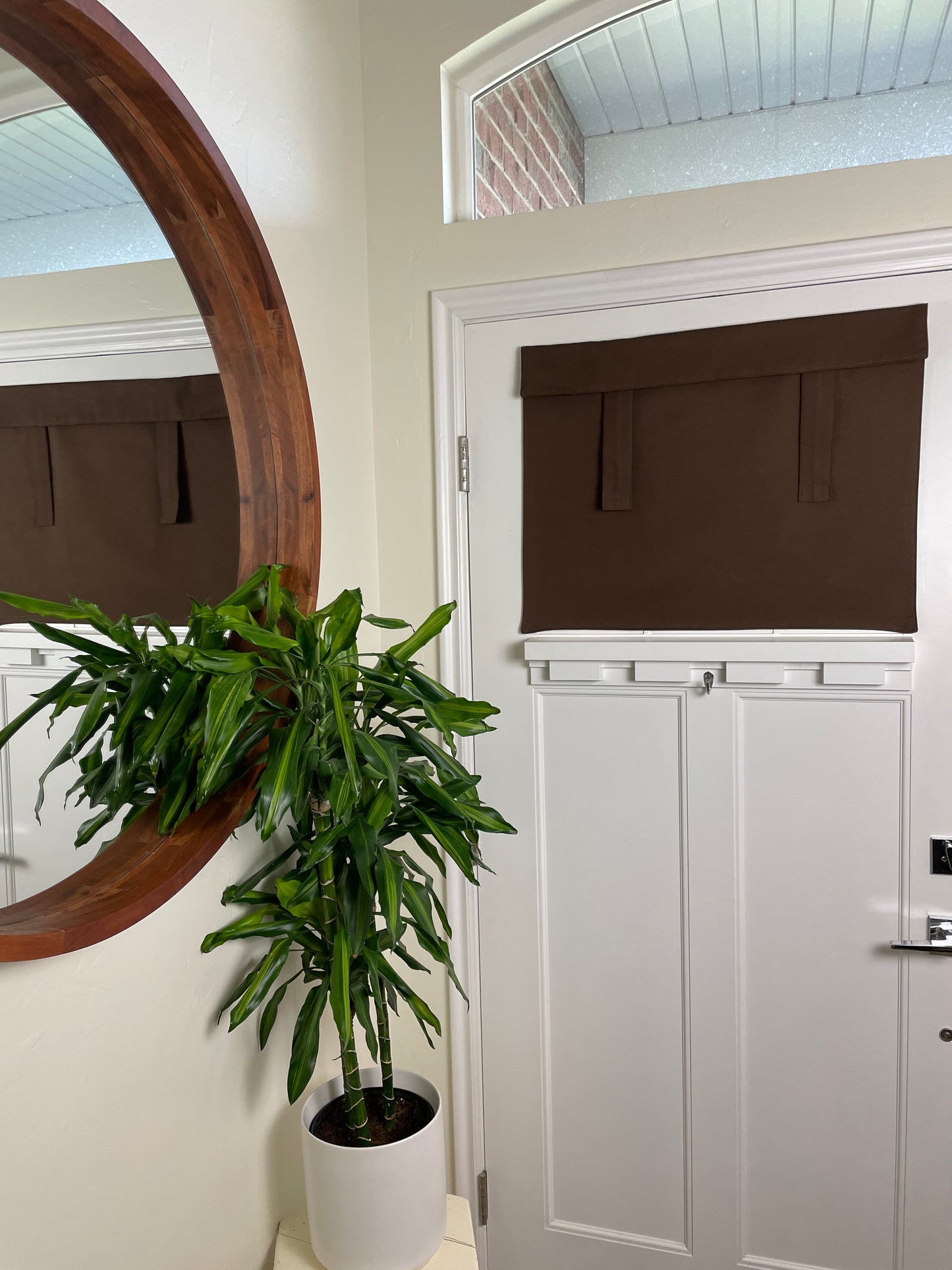 Brown Chocolate Small Front Door or Sidelight Curtains Room Darkening 1 panel