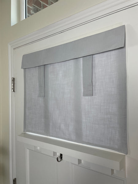 25" w x 20" L Light Gray Small Front Door Window Curtain -washable