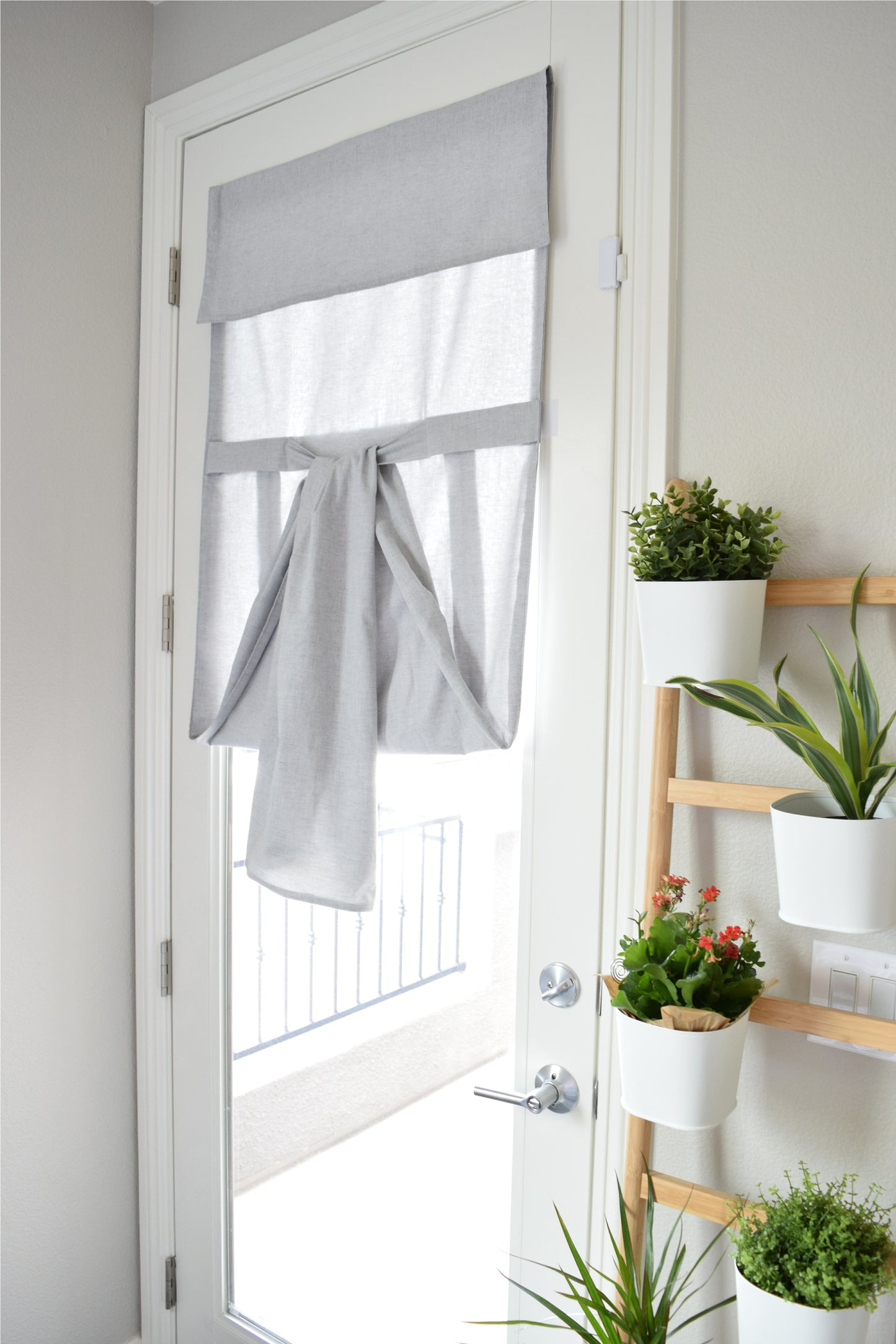 Light Gray Drop Down Extra Long French Door Curtain 1 panel