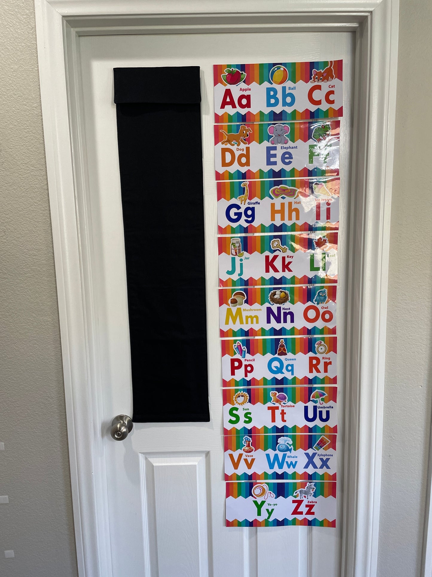 Custom Orem Elementary order Black Classroom Lockdown Curtain - Dani Designs Co