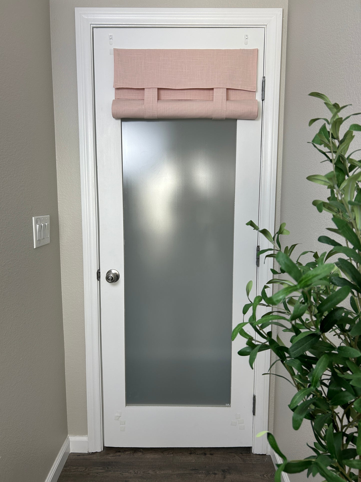 Clearance! 25" w x 70" L Dusty Pink Door Curtain 1 panel
