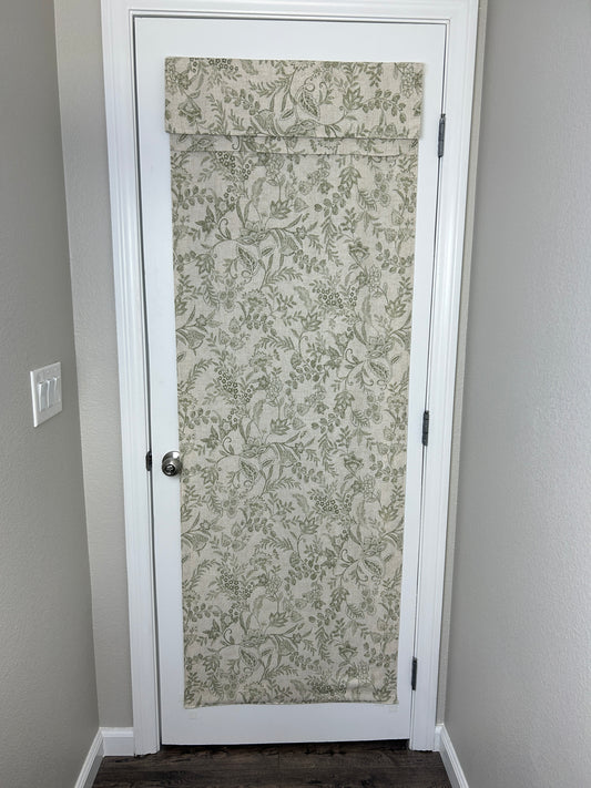 Sage Botanical Washable French Door Curtain - 1 Panel
