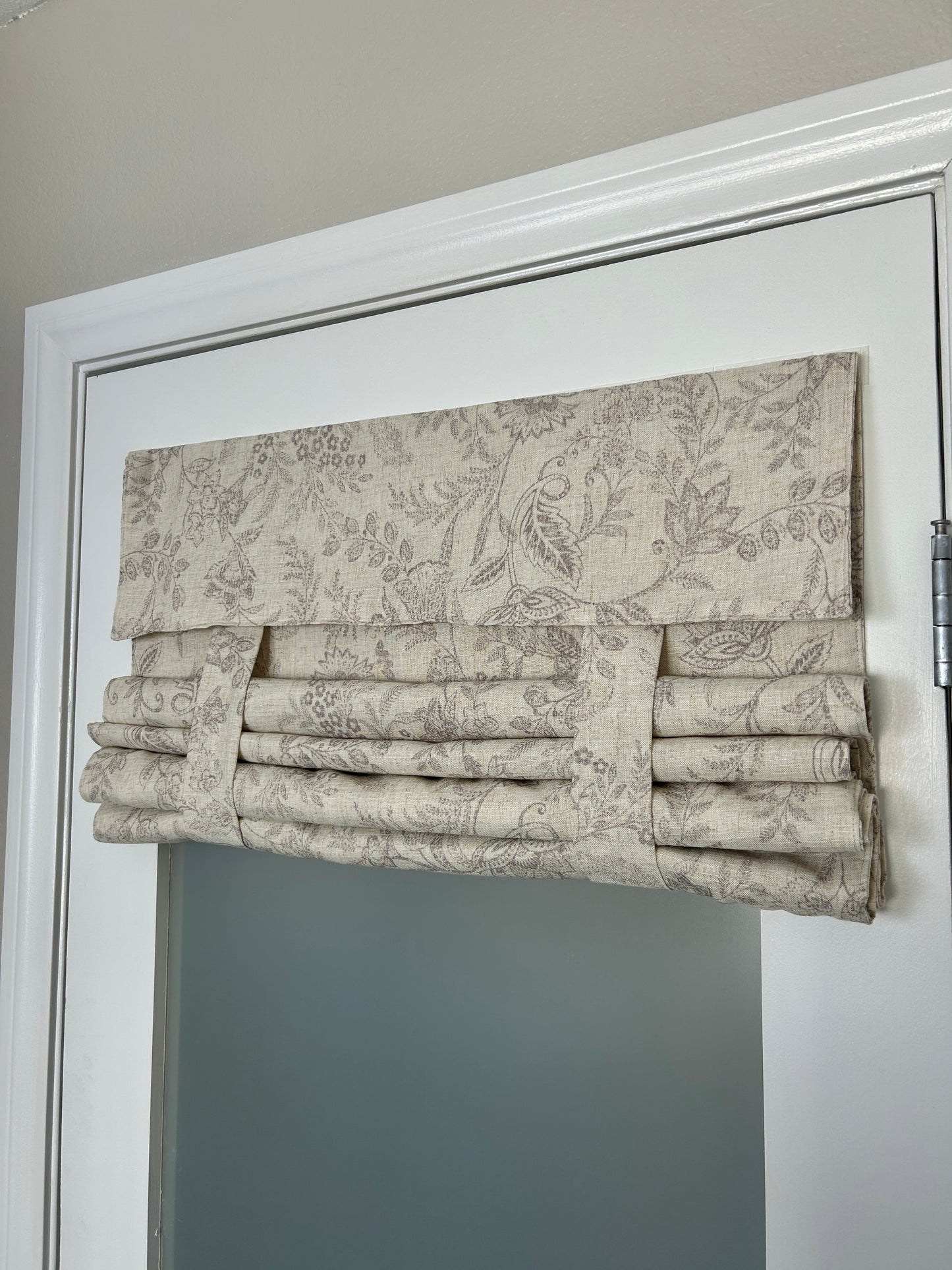 Purple Gray Botanical Washable French Door Curtain - 1 Panel