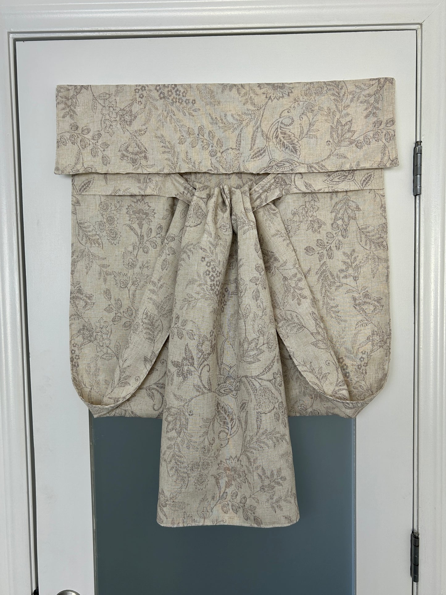 Purple Gray Botanical Washable French Door Curtain - 1 Panel
