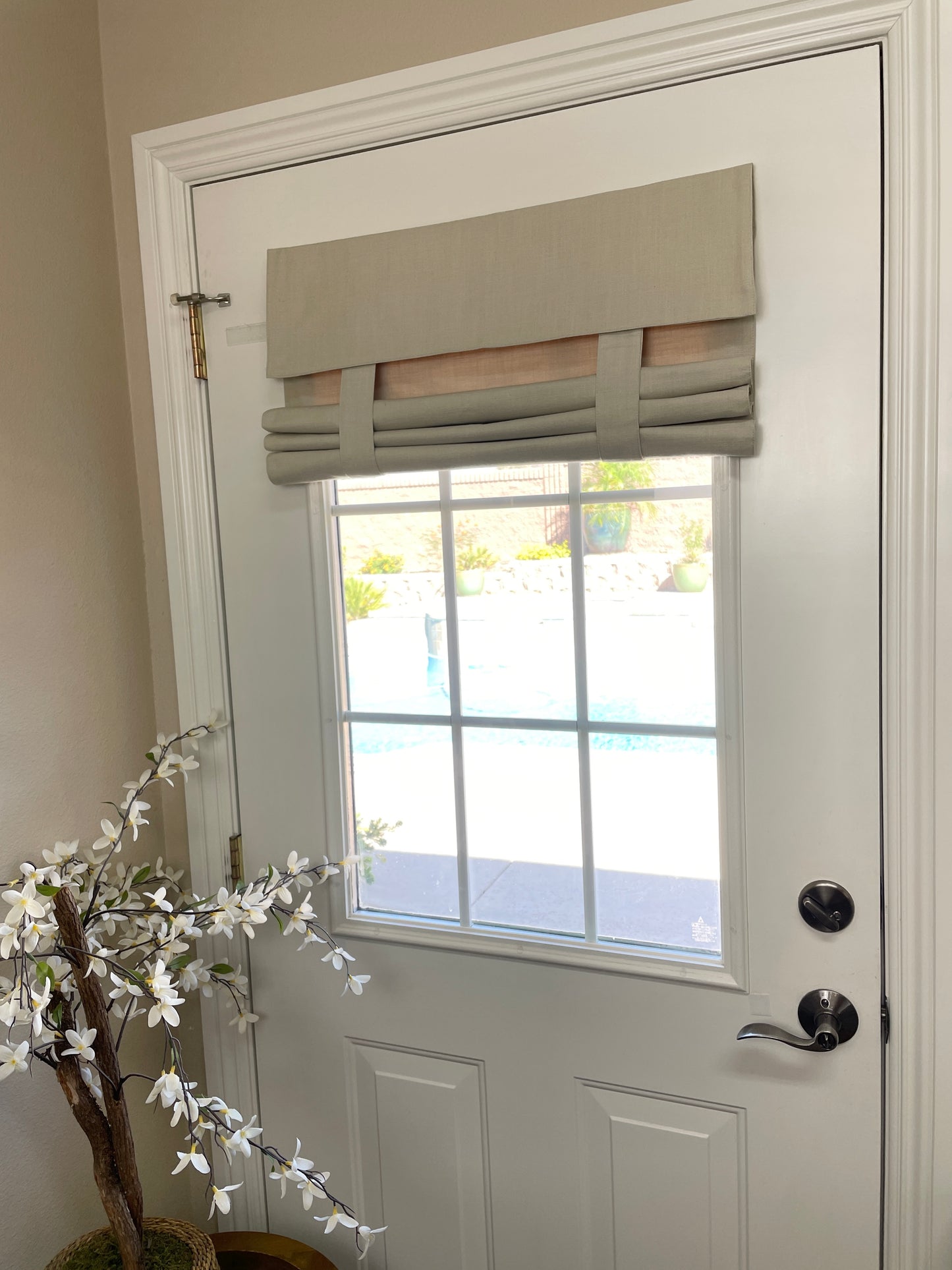 Blowout Sale! Tan 25x70 French Door Curtain Washable 1 panel No Returns No Blackout