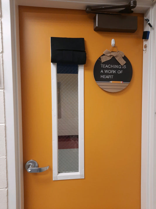 Custom Orem Elementary order Black Classroom Lockdown Curtain - Dani Designs Co