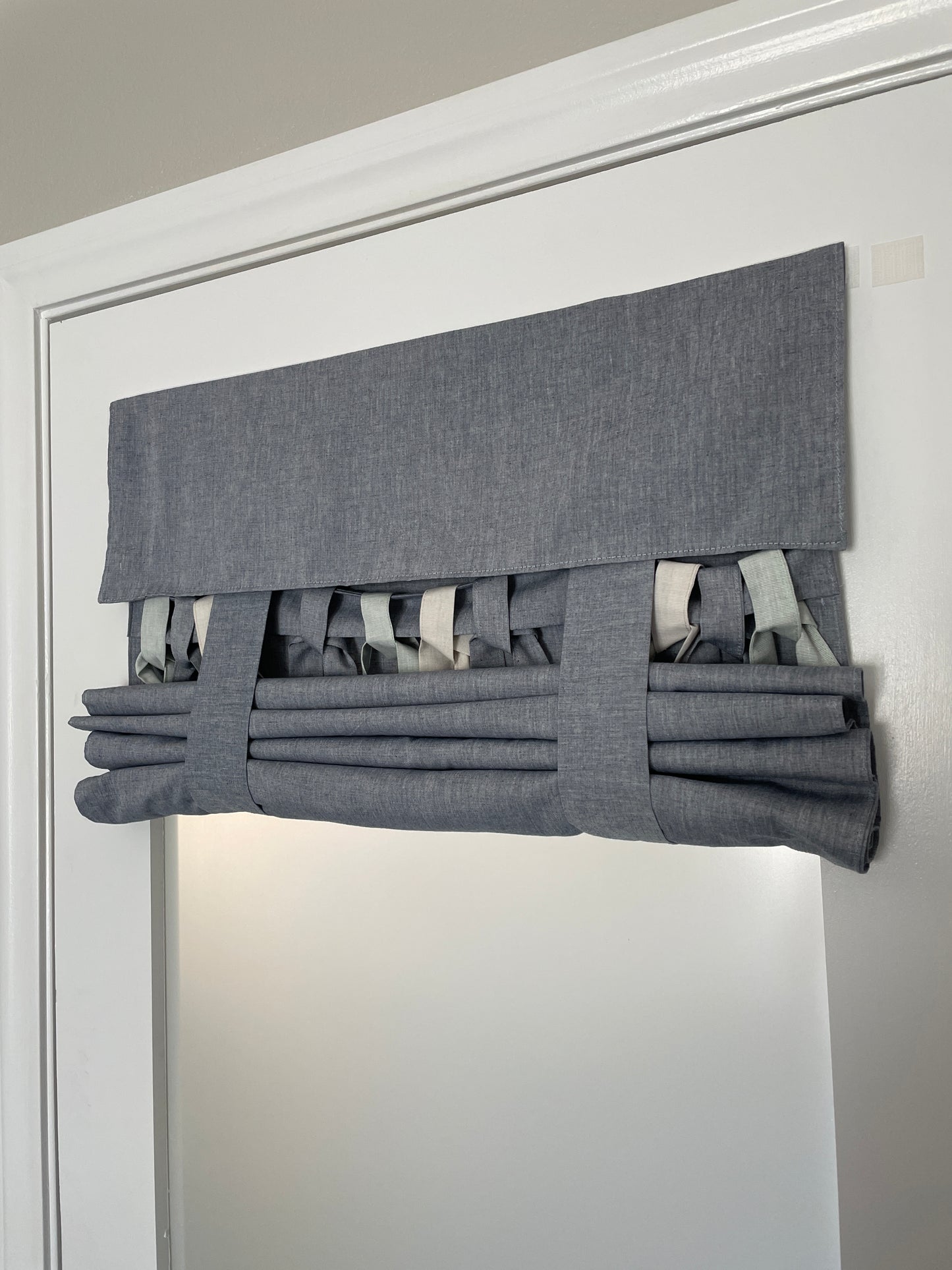 Set of 3 24" Long Ties & Bows (Light Gray, Natural Beige, Blue Chambray or Light Green)