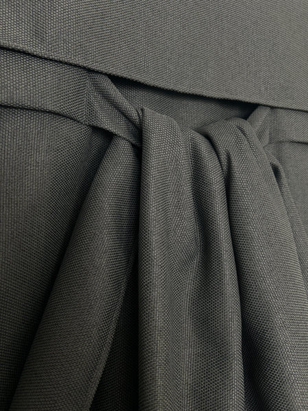 BrioLux™ Slate Gray Woven Blackout Luxury Door Curtain 1 Panel