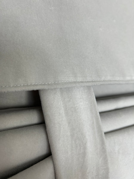 BrioLux™ Light Gray Velvet Luxury Door Curtain 1 Panel