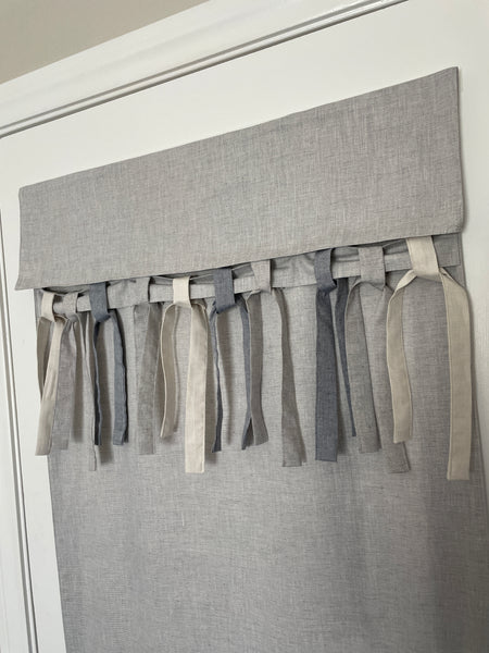 Set of 3 24" Long Ties & Bows (Light Gray, Natural Beige, Blue Chambray or Light Green)