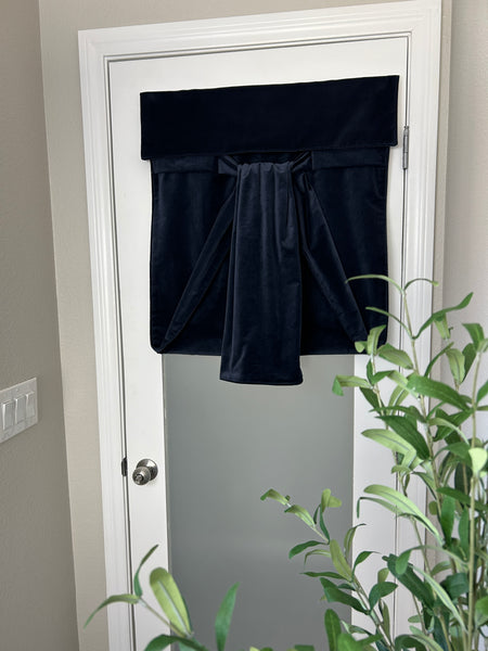BrioLux™ Midnight Blue Velvet Blackout Luxury Door Curtain 1 Panel