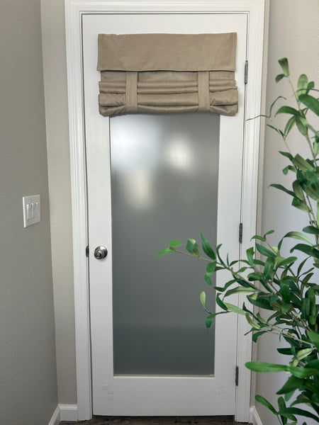BrioLux™ Tan Suede Blackout Luxury Door Curtain 1 Panel