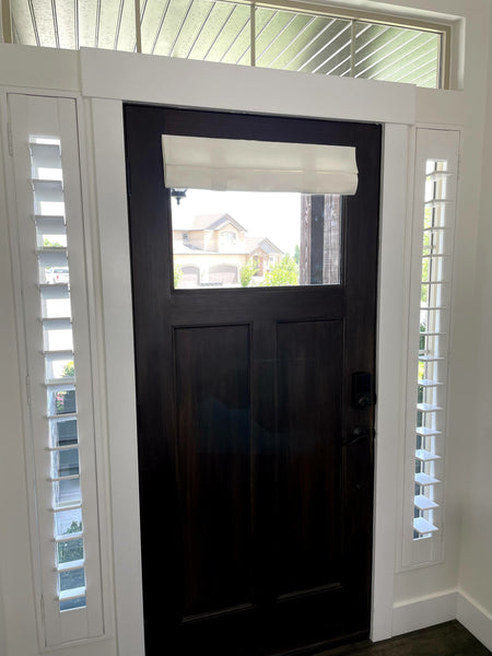 Off White Small Front Door Window Curtain 1 panel