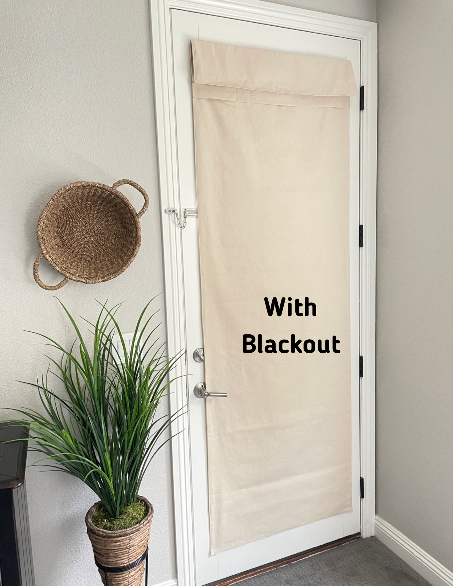Oatmeal Canvas French Door Curtain 1 Panel