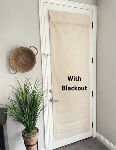 Oatmeal Canvas French Door Curtain 1 Panel