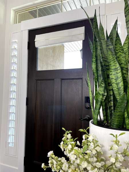 Off White Small Front Door Window Curtain 1 panel