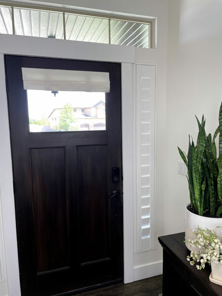 Off White Small Front Door Window Curtain 1 panel