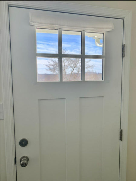 Off White Small Front Door Window Curtain 1 panel