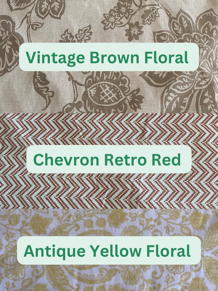 Upcycling Sale! Choose One of Three Washable Fabrics for your Upcycled Custom Curtain - 1 Panel - no returns