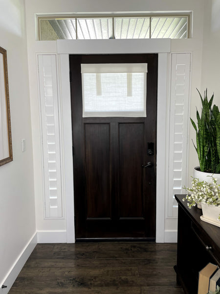 Off White Small Front Door Window Curtain 1 panel