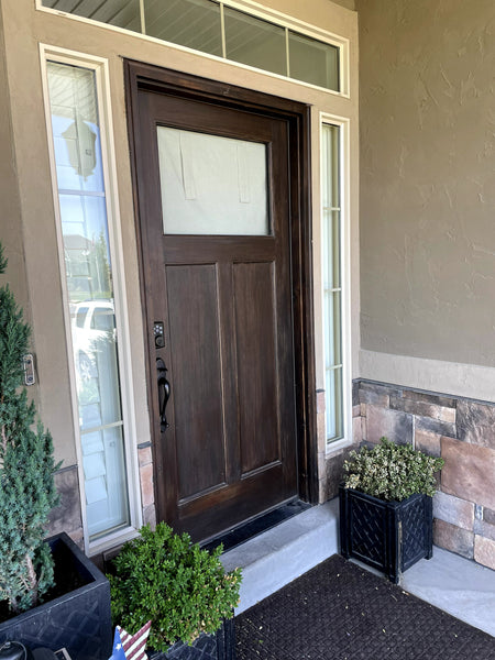 Natural Beige Small Front Door Window Curtain 1 panel