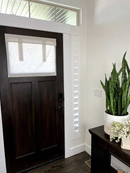 Natural Beige Small Front Door Window Curtain 1 panel