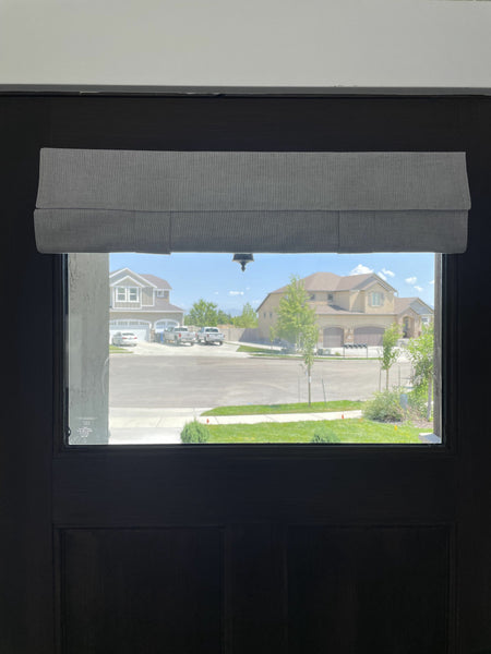 Light Gray Small Front Door Window Curtain 1 panel