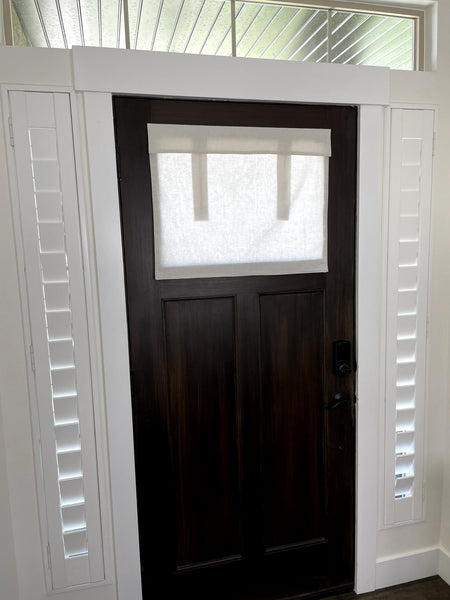 Natural Beige Small Front Door Window Curtain 1 panel