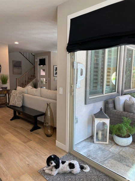 Black Sliding Glass Door Curtain Shade Price 1 panel