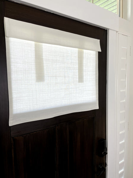 Off White Small Front Door Window Curtain 1 panel