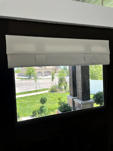 Natural Beige Small Front Door Window Curtain 1 panel