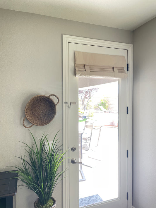 Oatmeal Canvas French Door Curtain 1 Panel