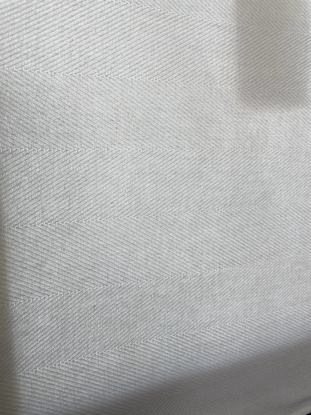 Off White Herringbone Small Front Door Window Curtain 1 panel