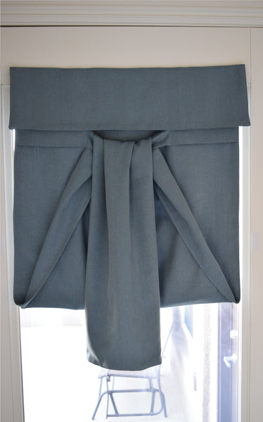 Morning Blue Herringbone French Door Curtain 1 panel