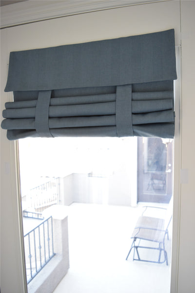 Morning Blue Herringbone French Door Curtain 1 panel