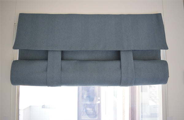 Morning Blue Herringbone French Door Curtain 1 panel