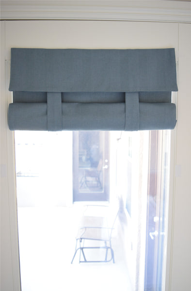 Morning Blue Herringbone French Door Curtain 1 panel