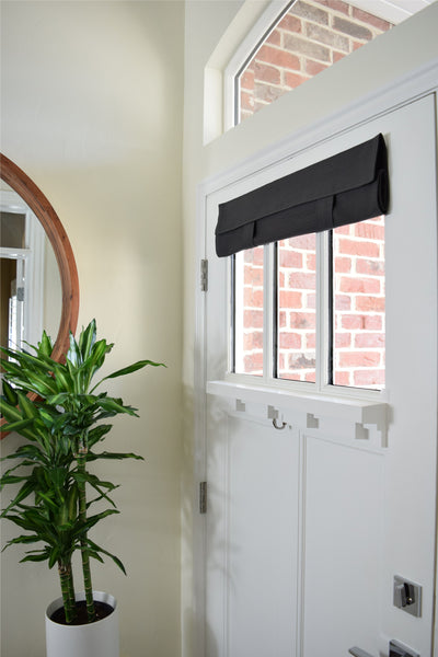 Dark Gray Small Front Door Window Curtain 1 panel