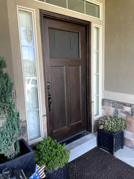 Dark Gray Small Front Door Window Curtain 1 panel