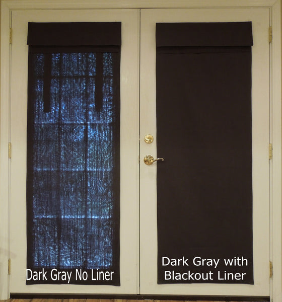 Dark Gray French Door Curtain 1 panel