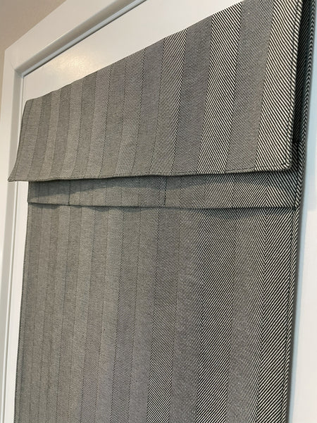 Gray Green Herringbone French Door Curtain 1 panel