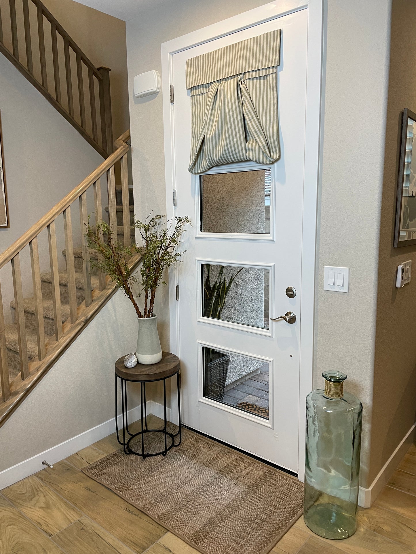 Sage Striped French Door Curtain - 1 Panel